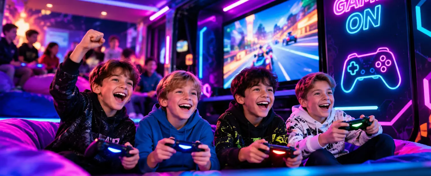 Guests enjoying a fully hosted gaming event in London